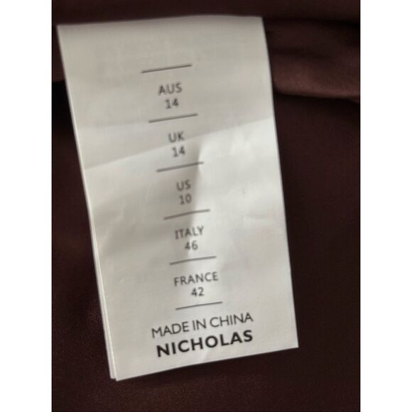 Nicholas the Label Womens Galilea Halter Neck Maxi Dress Dark Plum Size 10 - Picture 10 of 10